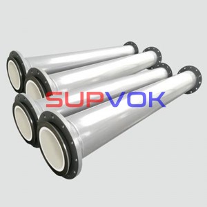 Alumina, NSiC, ZTA Ceramic lined pipes